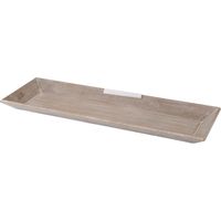 Kaarsenbord/plateau hout wit 20 x 60 cm rechthoekig - thumbnail