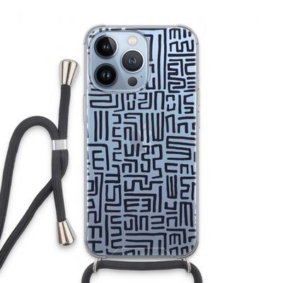 Moroccan Print: iPhone 13 Pro Transparant Hoesje met koord