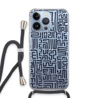 Moroccan Print: iPhone 13 Pro Transparant Hoesje met koord