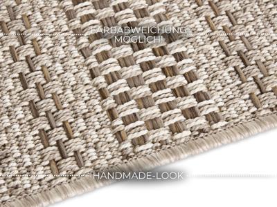 Hanse Home - Flatweave In- & Outdoor carpet Arras natural-brown in Handmade-Look - 80x150 cm