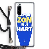 Laat de zon in je hart: Sony Xperia 5 Transparant Hoesje met koord