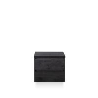 Dante Badmeubelset 60 cm - Black Oak - Wastafel Bovenblad