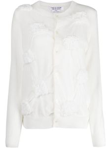 Comme Des Garçons Comme Des Garçons cardigan à appliqués - Blanc