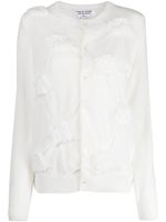 Comme Des Garçons Comme Des Garçons cardigan à appliqués - Blanc