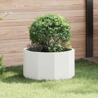 VidaXL Plantenbak wit 60 x 60 x 35 cm staal