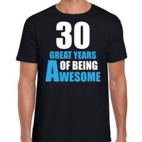 30 great years of being awesome verjaardag cadeau t-shirt zwart voor heren 30 great years of being awesome verjaardag cadeau t-shirt zwart voor heren