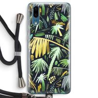 Tropical Palms Dark: Huawei P20 Transparant Hoesje met koord