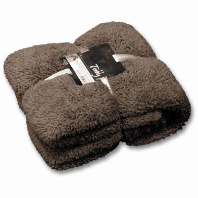 Plaid teddy 200x150 cm taupe - Unique living