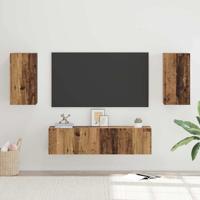Tv-meubelset 4 pcs Oud hout 30.5 x 30 x 60 cm Bewerkt hout