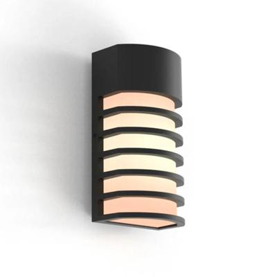 Buitenlamp voordeur e27 &apos;Fulton&apos; zwart design modern 24 cm