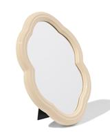 HEMA Spiegel 30x20x2cm hout ovaal (creme)