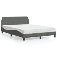 Bed met matras "Dover" stof donkergrijs 120x200 cm