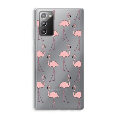 Anything Flamingoes: Samsung Galaxy Note 20 / Note 20 5G Transparant Hoesje