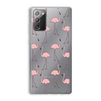 Anything Flamingoes: Samsung Galaxy Note 20 / Note 20 5G Transparant Hoesje