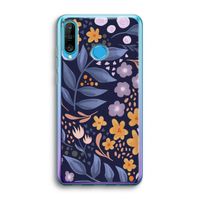 Flowers with blue leaves: Huawei P30 Lite Transparant Hoesje