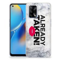 OPPO A74 4G | Siliconen hoesje | met naam Already Taken White