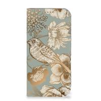 Smart Cover voor iPhone 16 Pro Vintage Bird Flowers