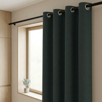 Gordijnen 100% Verduisterend - Ringen - Antraciet 250x150 Cm - Microvezel - Dekbed-Discounter.nl