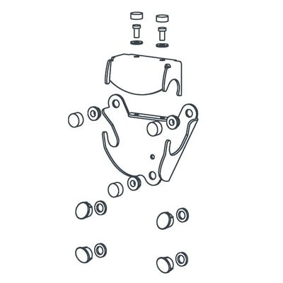Linido montageset voor douchezitting, antraciet Linido montageset voor douchezitting, antraciet