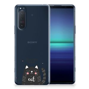 Sony Xperia 5II Telefoonhoesje met Naam Cat Good Day