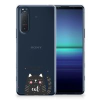 Sony Xperia 5II Telefoonhoesje met Naam Cat Good Day