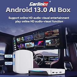 Carlinkit SP-TBOX-218HDEAU-OVA-BW Geen Screen (output door APP) 1Din Android Draadloze Carplay Ingebouwde Bluetooth Plug en play Gesplitst scherm voor Universeel Lightinthebox