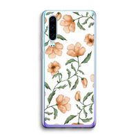 Peachy flowers: Huawei P30 Transparant Hoesje
