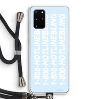 Hotline bling blue: Samsung Galaxy S20 Plus Transparant Hoesje met koord