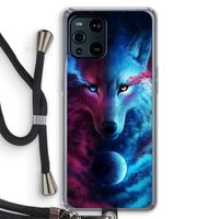 Where Light And Dark Meet: Oppo Find X3 Pro Transparant Hoesje met koord