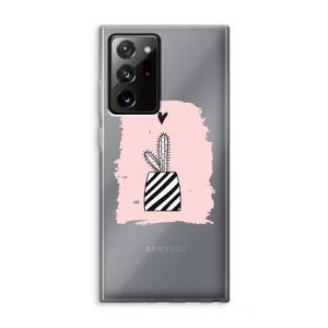Zwart-wit cactus: Samsung Galaxy Note 20 Ultra / Note 20 Ultra 5G Transparant Hoesje