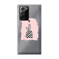 Zwart-wit cactus: Samsung Galaxy Note 20 Ultra / Note 20 Ultra 5G Transparant Hoesje