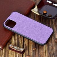 Voor iPhone 11 schokbestendige glitter poeder plakken huid TPU beschermhoes (paars)
