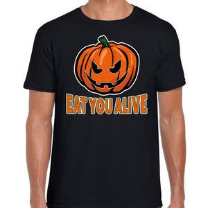 Halloween Eat you alive horror shirt zwart voor heren 2XL  -