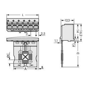 WAGO 2092-1110 Male behuizing (board) 2092 Totaal aantal polen: 10 Rastermaat: 5 mm Inhoud: 100 stuk(s)