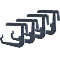 Prosperplast Balkonbeugel - 6x - verstelbaar - kunststof - antraciet - 20 tot 25 cm