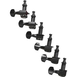 D'Addario PWAT-6R2 Auto-Trim Tuning Machines 6 In-Line set-up zwart