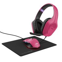 Trust GXT 790P 3-in-1 Gaming-muis & headset-set USB Optisch Pink Verlicht