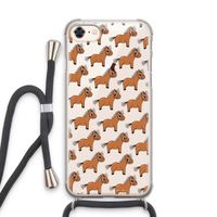 Pony: iPhone 8 Transparant Hoesje met koord