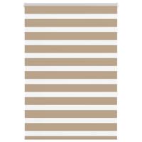 VidaXL Zebra blind 110x150 cm stofbreedte 105,9 cm polyester zandbruin