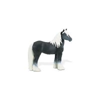Plastic paard zwart/wit 11,5 cm   -