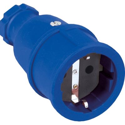 Rubberen contrastekker "SIROX" blauw IP20