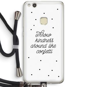 Confetti: Huawei Ascend P10 Lite Transparant Hoesje met koord