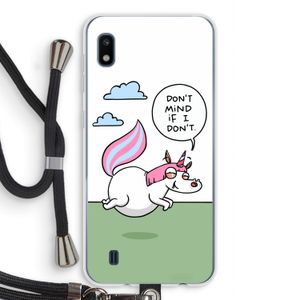 Unicorn: Samsung Galaxy A10 Transparant Hoesje met koord