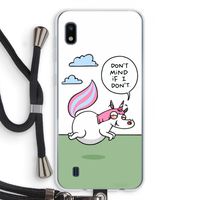 Unicorn: Samsung Galaxy A10 Transparant Hoesje met koord