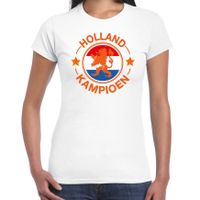 Wit fan shirt / kleding Holland kampioen met leeuw EK/ WK voor dames 2XL  - - thumbnail