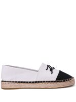 Karl Lagerfeld espadrilles à logo brodé - Blanc