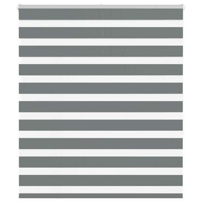 VidaXL Zebra rolgordijn 105x150 cm stofbreedte 100,9 cm donkergrijs