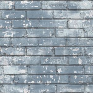 Noordwand behang urban friends & coffee bricks blauw en wit