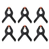 Benson Mini zeilklem/hobby clip set van 6x - 6 cm - kunststof - Dekzeil klemmen - Camping/outdoor