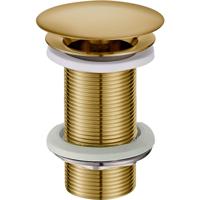 Wiesbaden Caral Open Afvoerplug 5/4" Verlengd Geborsteld Messing